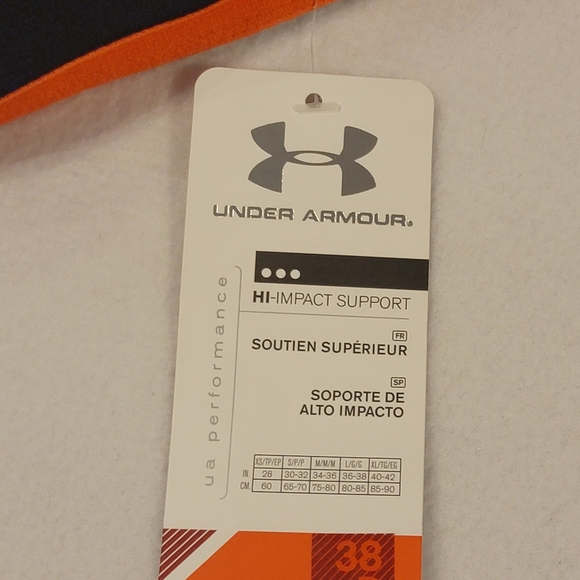 Under Armour ladies 38D compression racerback bra with front zip - Picture 4 of 10